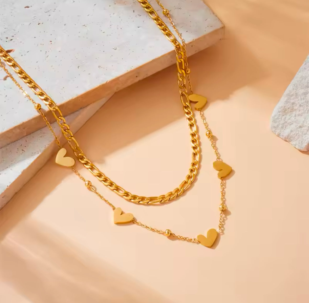 Collar Dúo Corazones