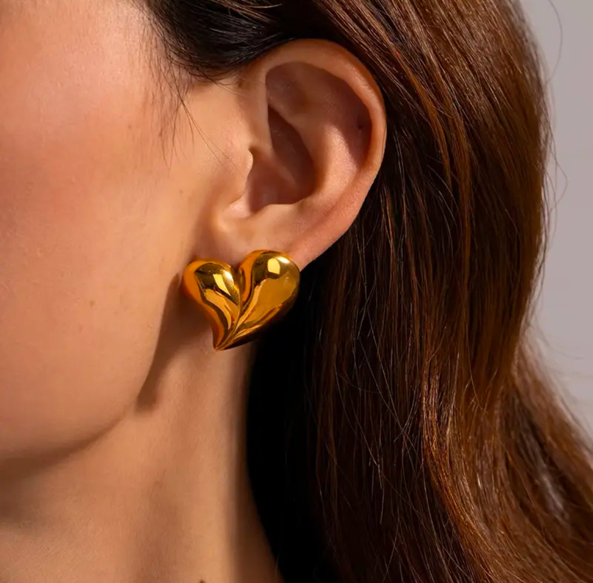 Aretes Corazón Chunky