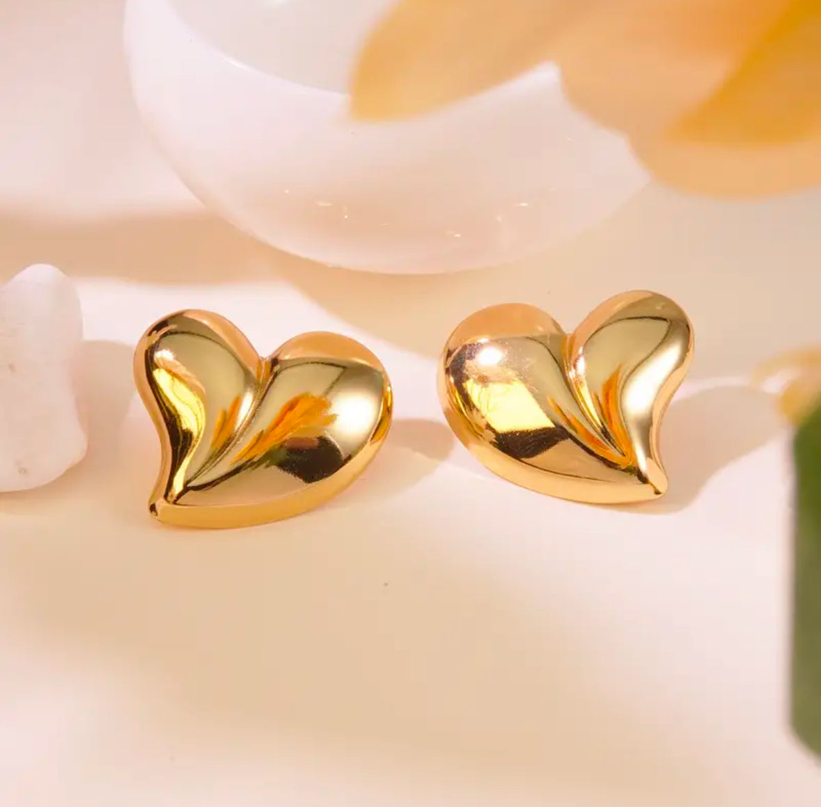 Aretes Corazón Chunky