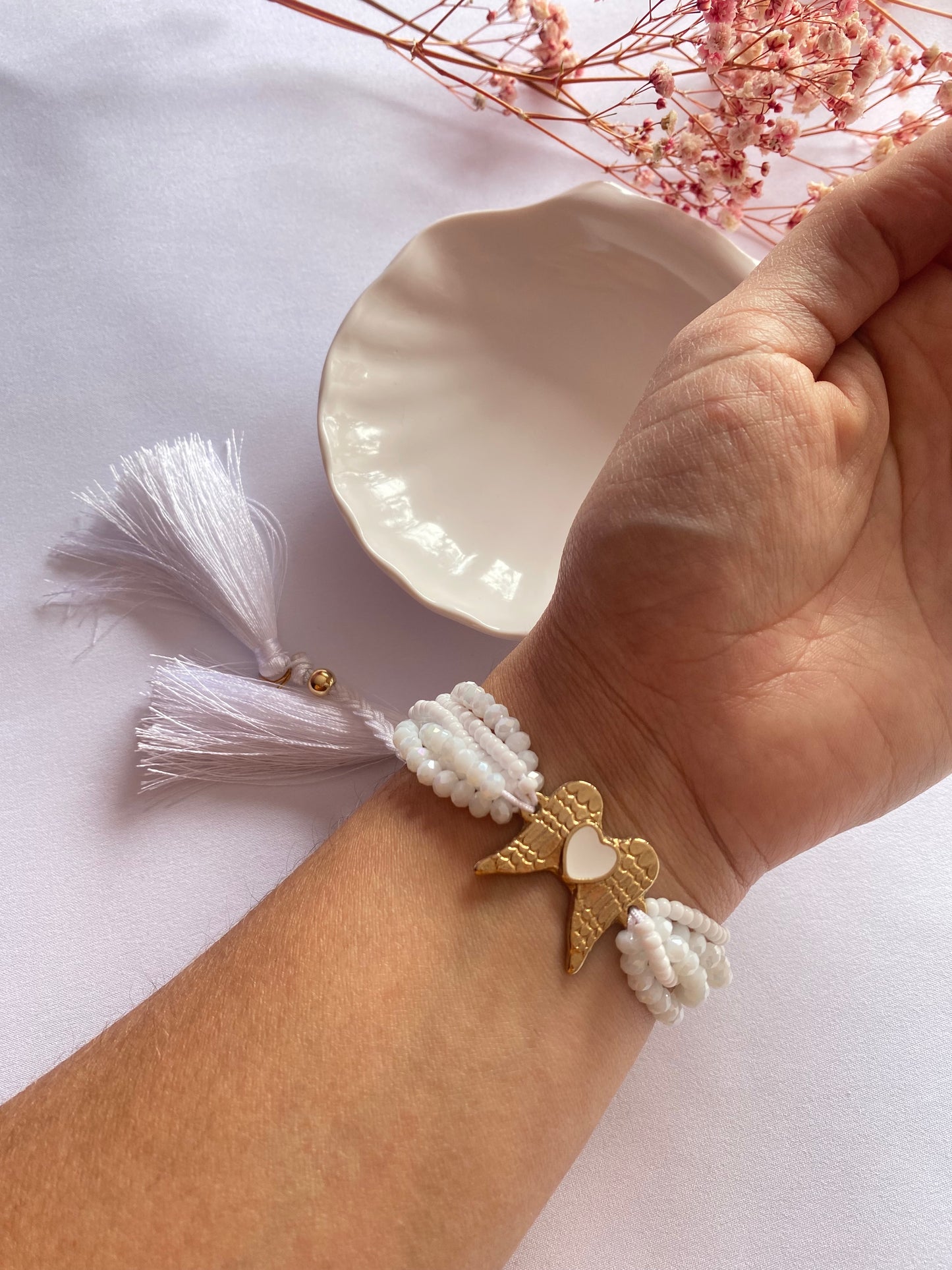Brazalete Blanco Alas