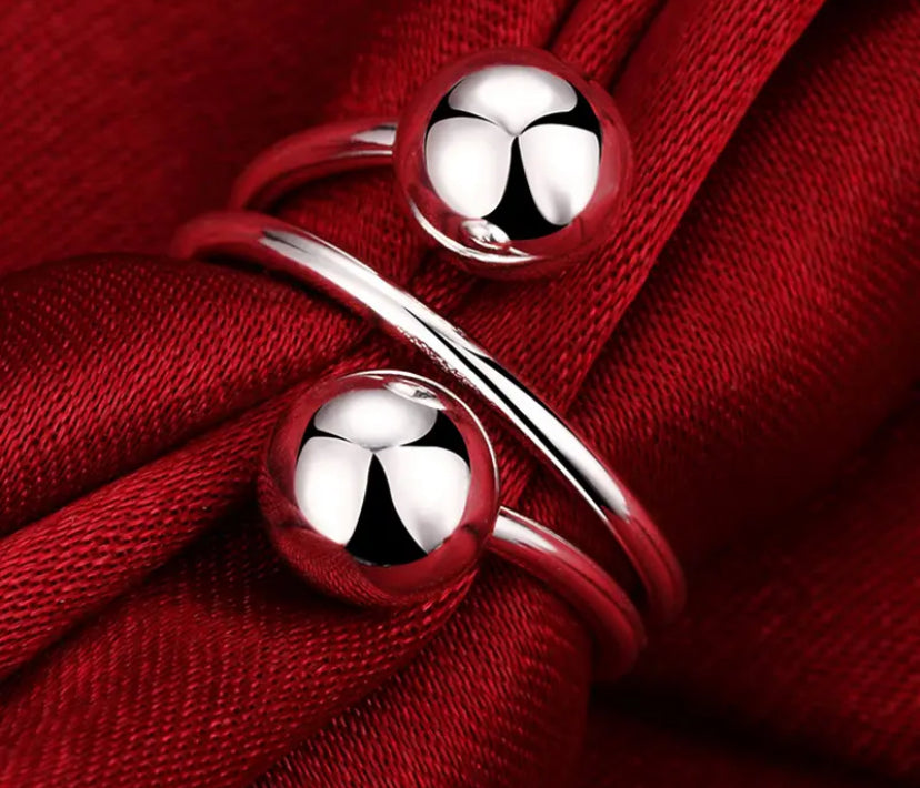 Anillo Dúo Balines Plata 925 Uhlalá