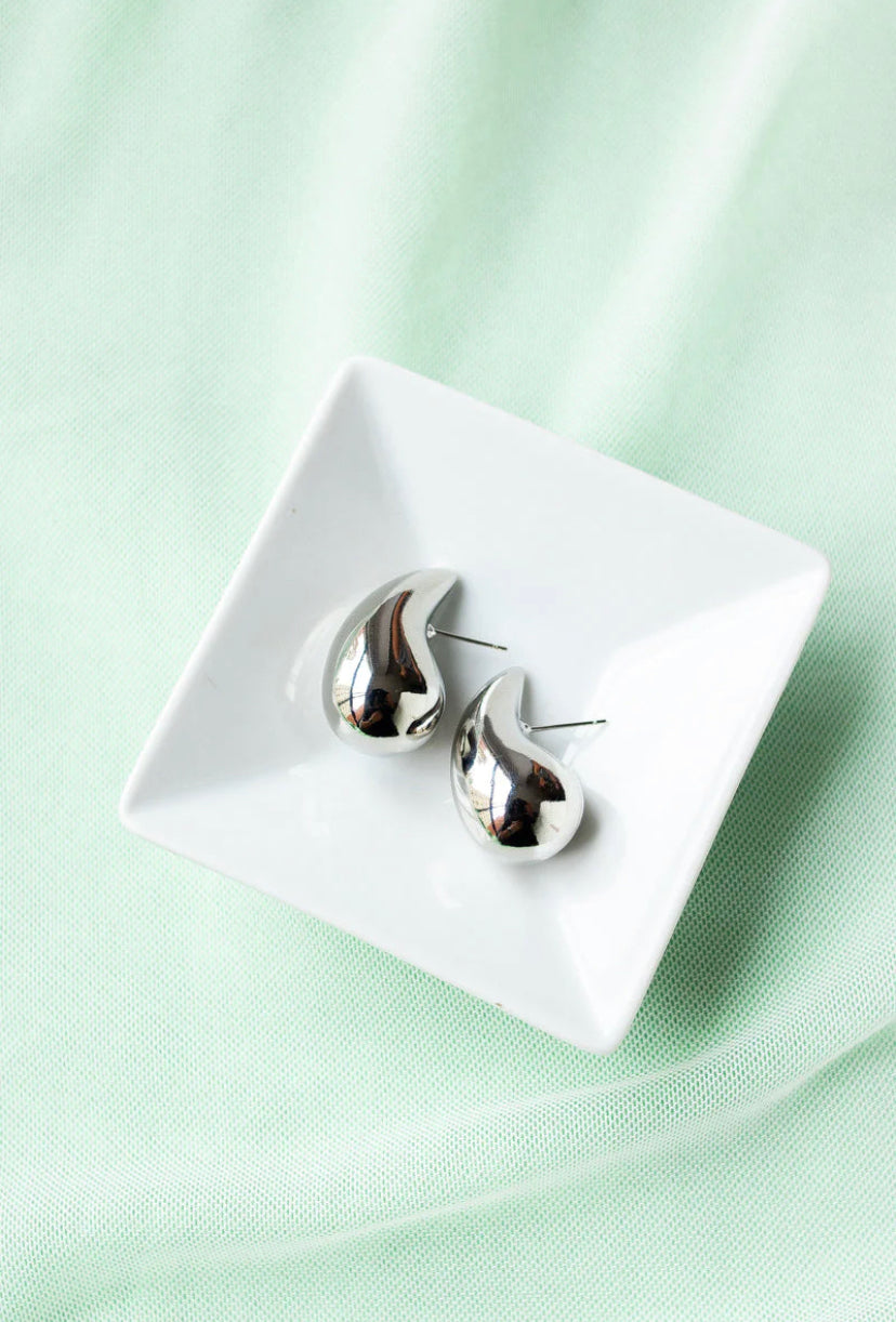 Aretes Gota Plateado T LVida
