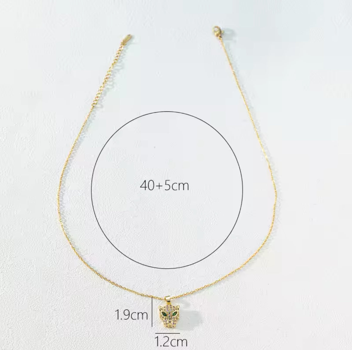 Collar Leopardo Dorado Circones