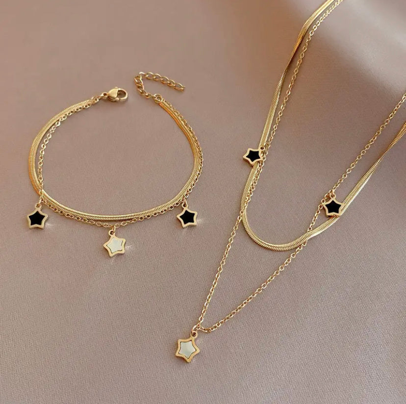 Combo Collar y Pulsera Estrellas Vida