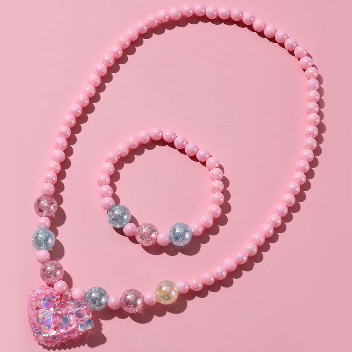 Collar Niña Corazón Rosado Loving Me