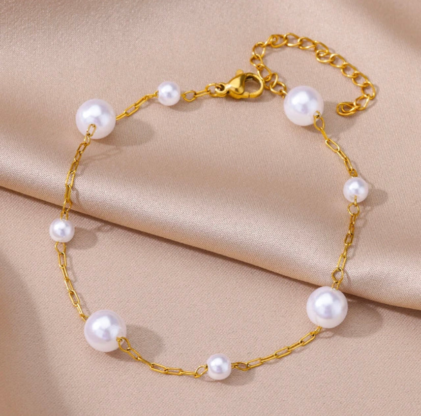 Tobillera Perlas Vida