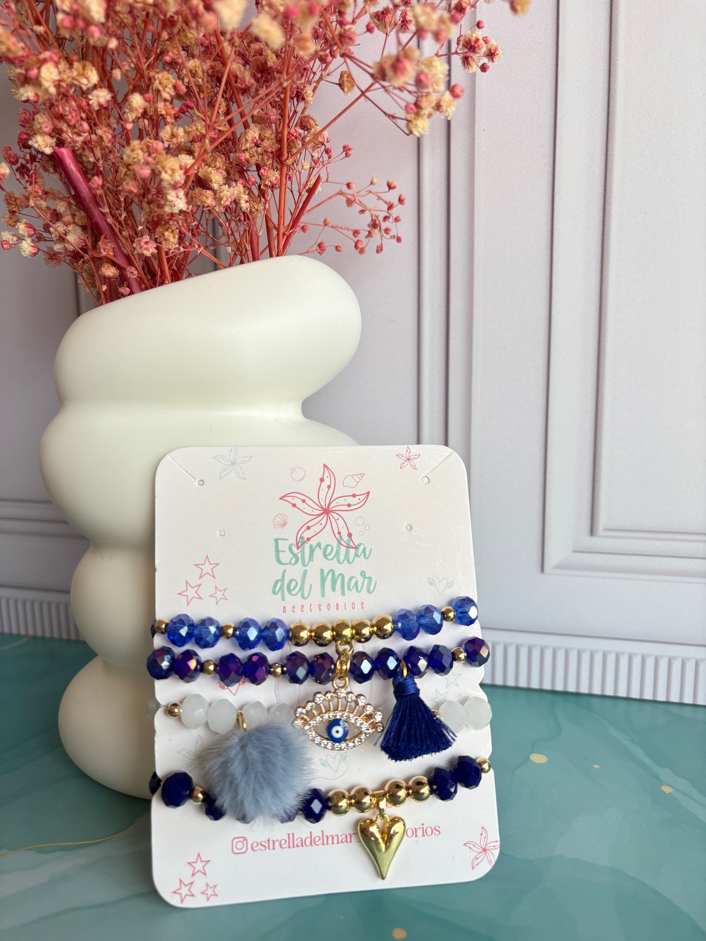Pulsera Set x4 Azul