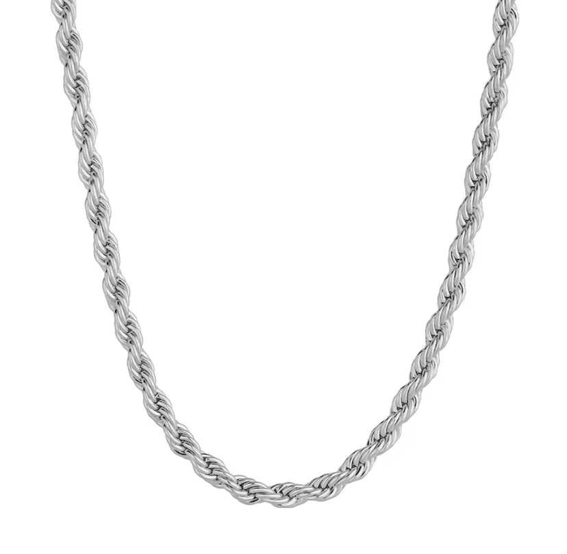 Collar Silver Retorcido Loving Me