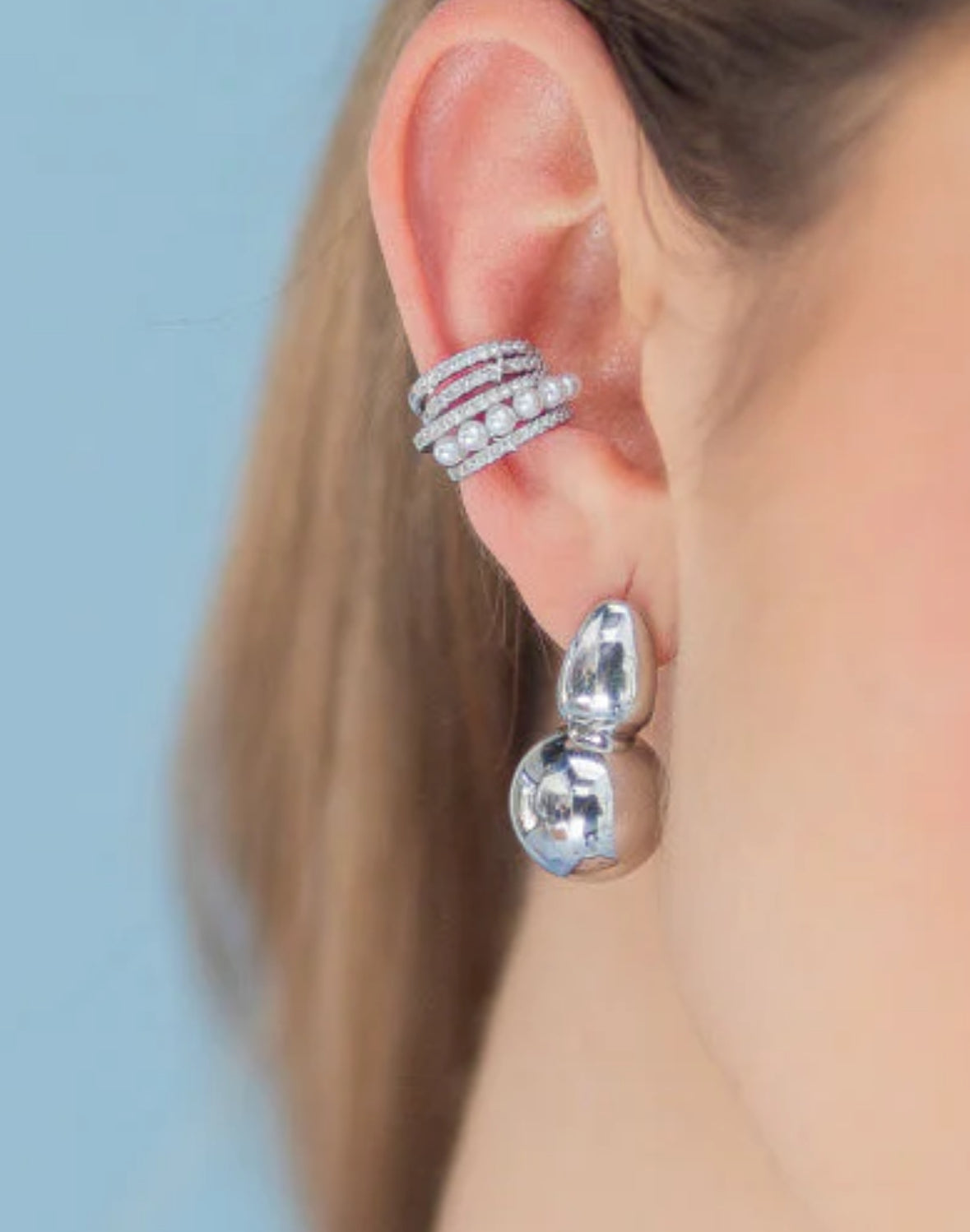 Esrcuff Perlas Circones Silver Tutti