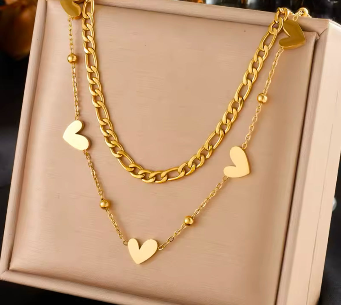 Collar Dúo Corazones