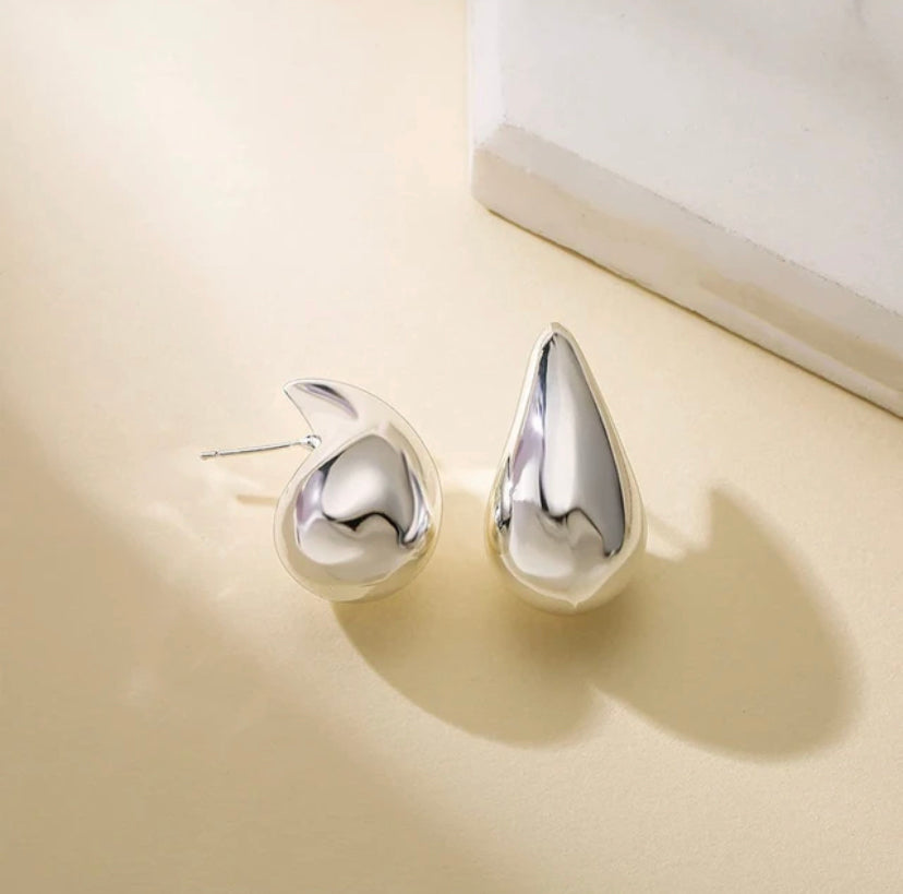 Aretes Gota Plateado T LVida