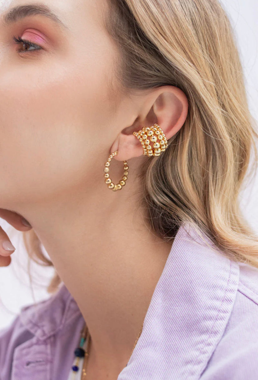 Earcuff Balines Dorado Chunky