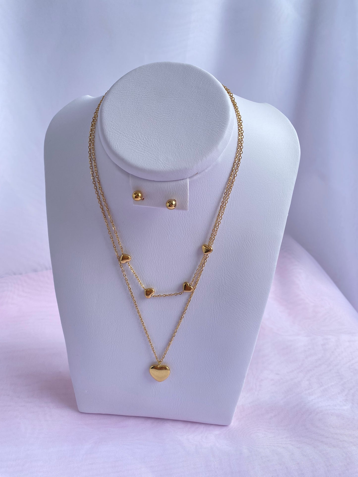 Collar Dúo Corazones Vida