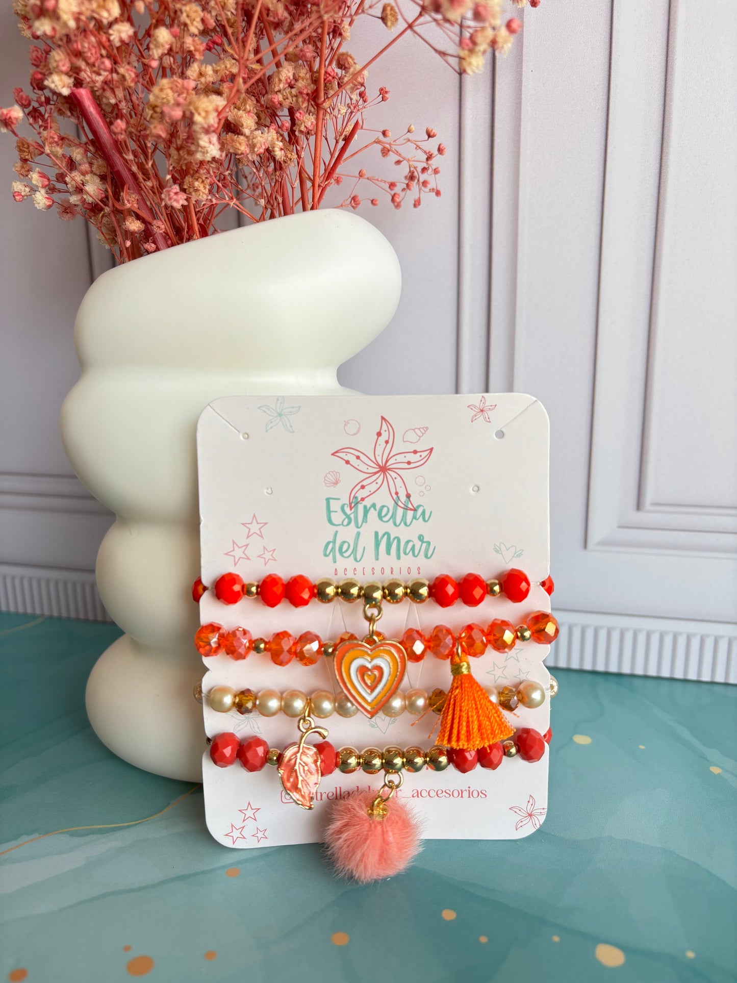 Pulsera Set x4 Naranja