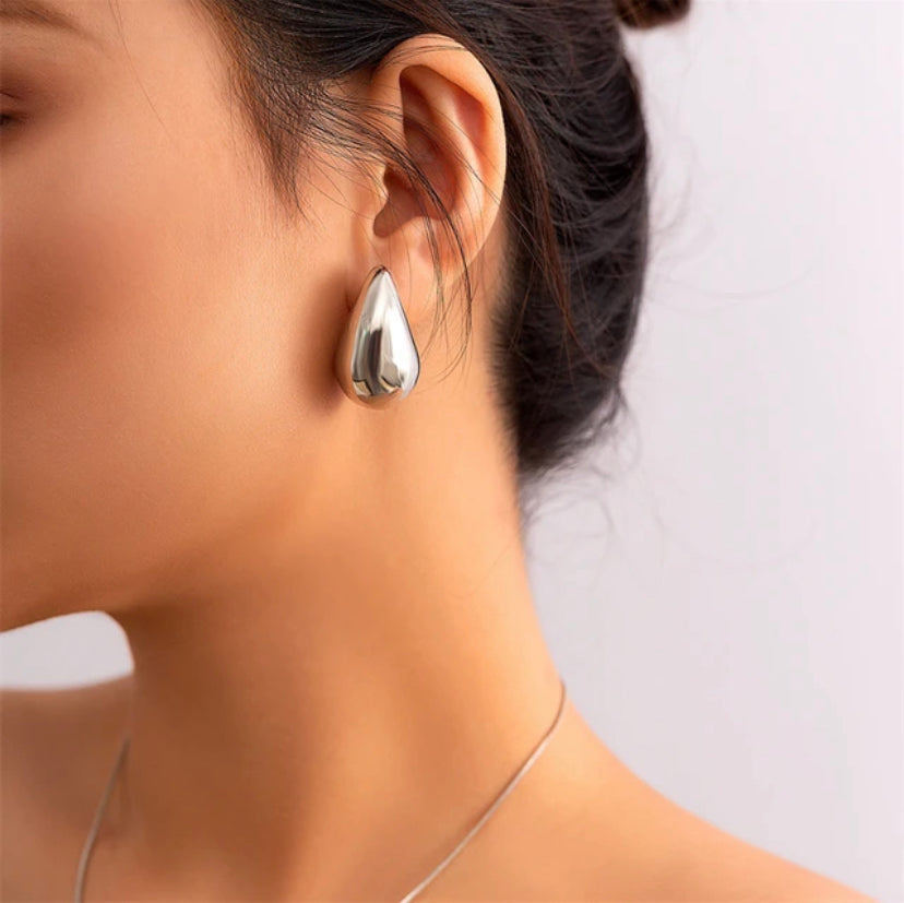 Aretes Gota Plateado T LVida