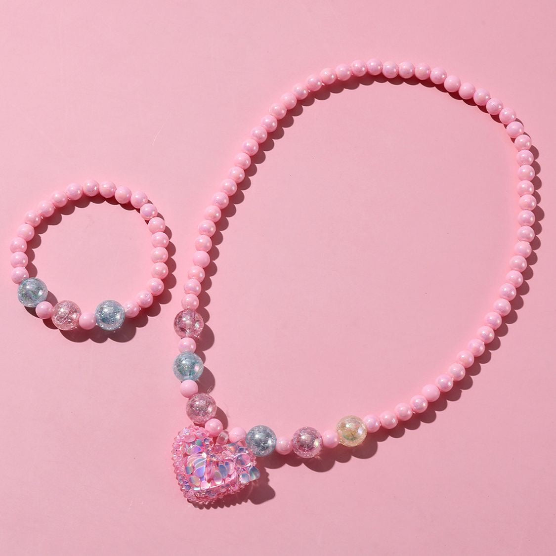 Collar Niña Corazón Rosado Loving Me