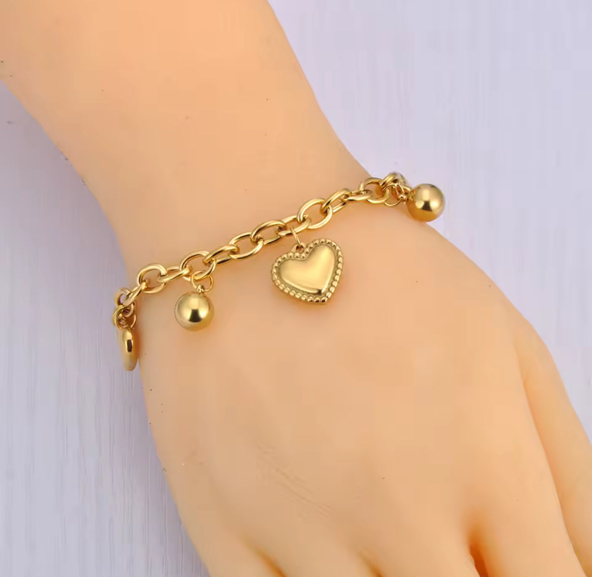 Pulsera Corazones Balines