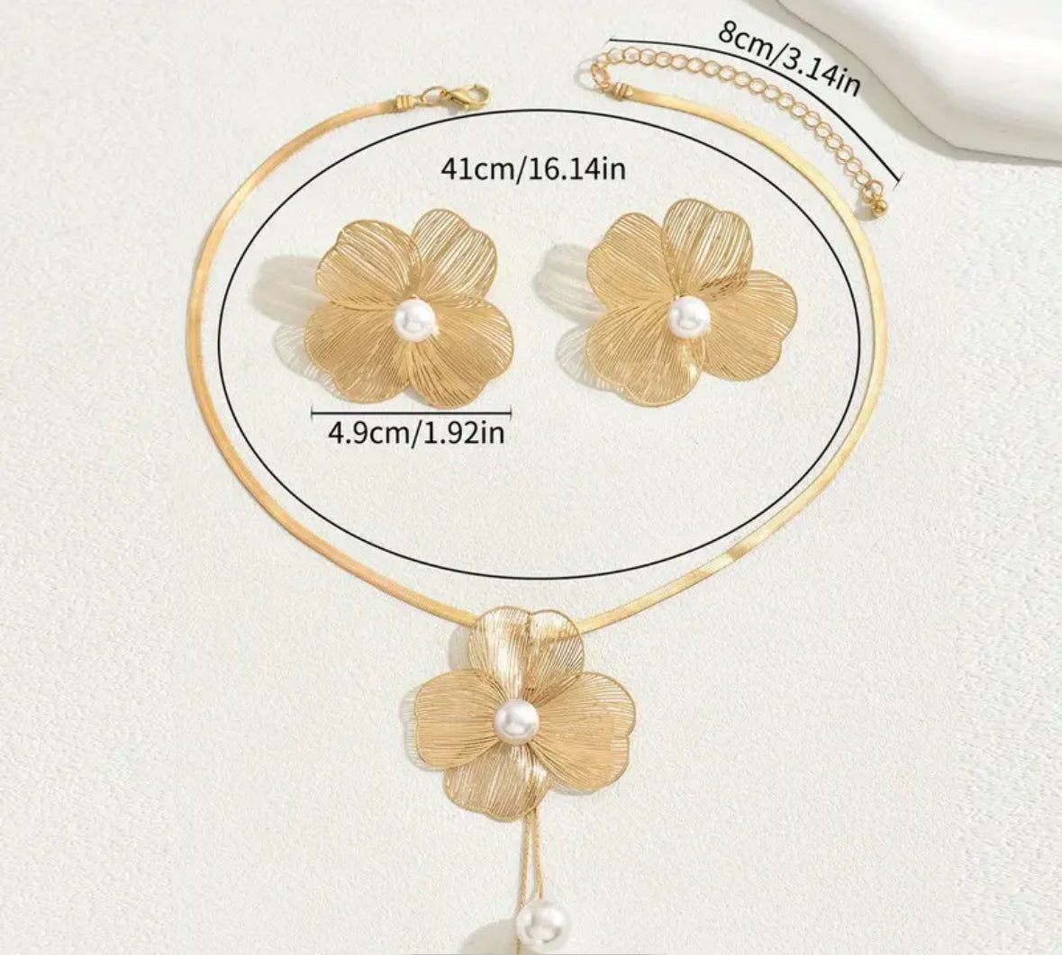 Combo Flor Grande con Perlas