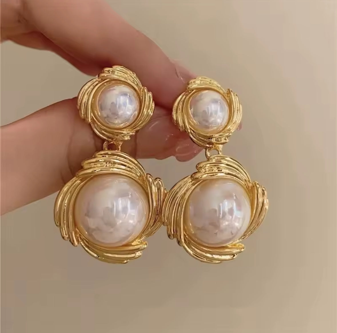 Aretes Dúo Perlas