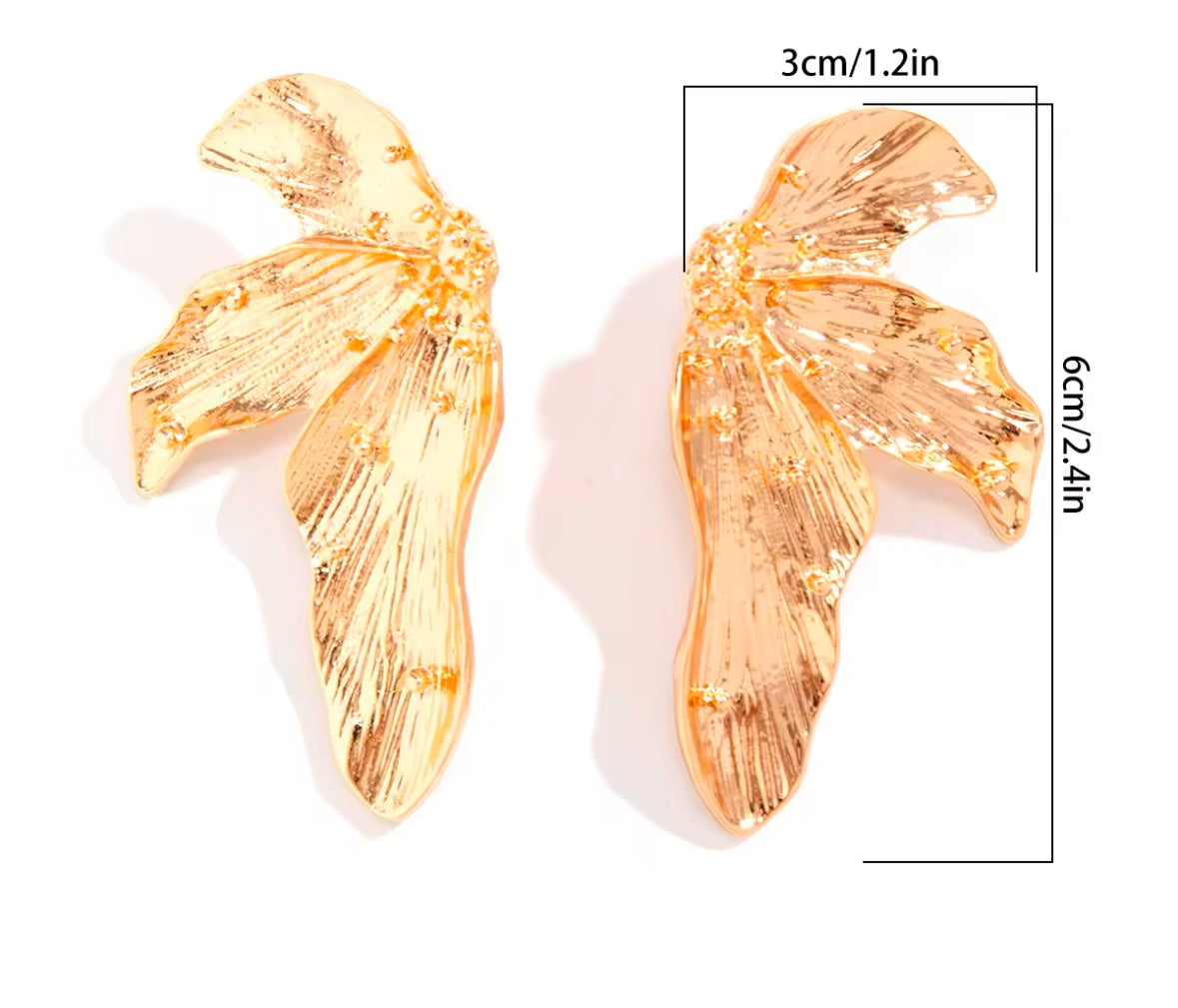 Aretes Hoja Dorado Tutti