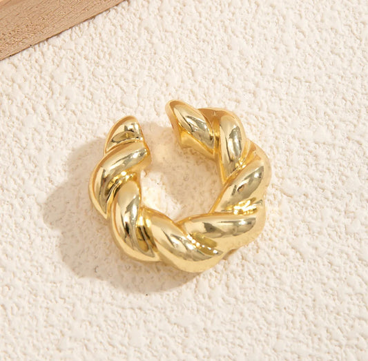 Earcuff Espiral Dorado Chunky