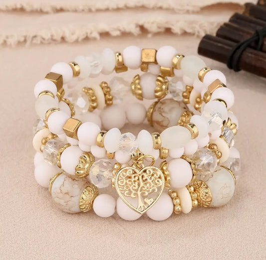 Pulsera Set X4 Corazón Árbol