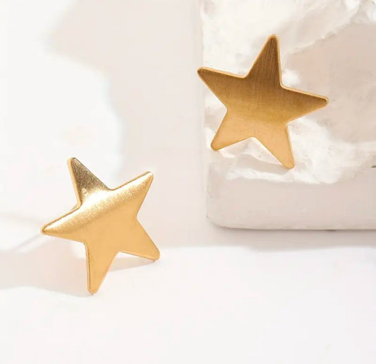 Aretes Topos Estrella Dorada