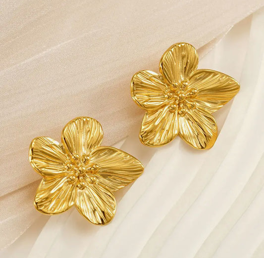Aretes Flor Dorada