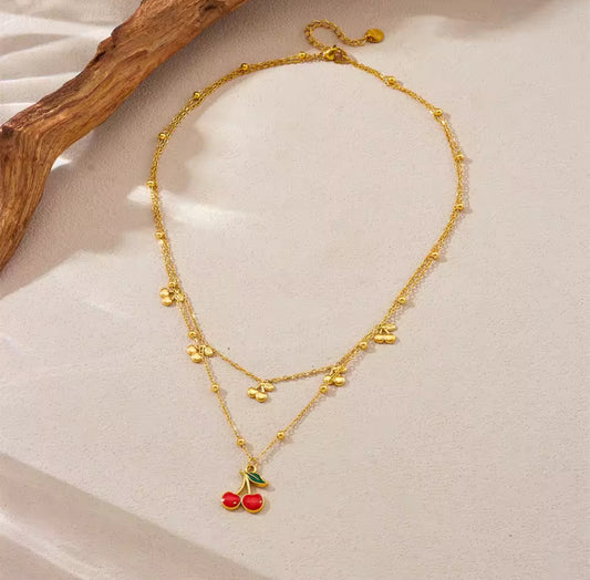 Collar Dúo Cerezas