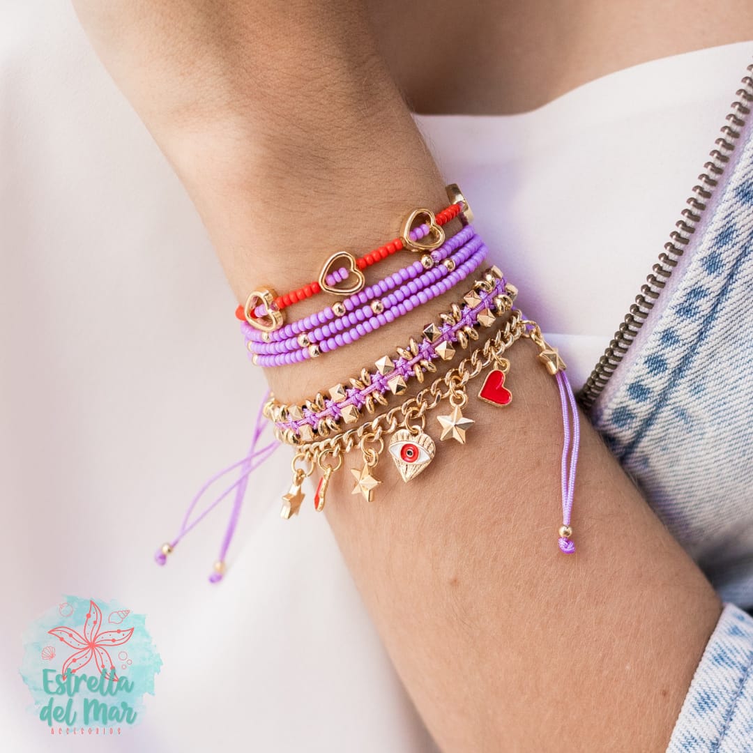 Set de Pulsera Lila