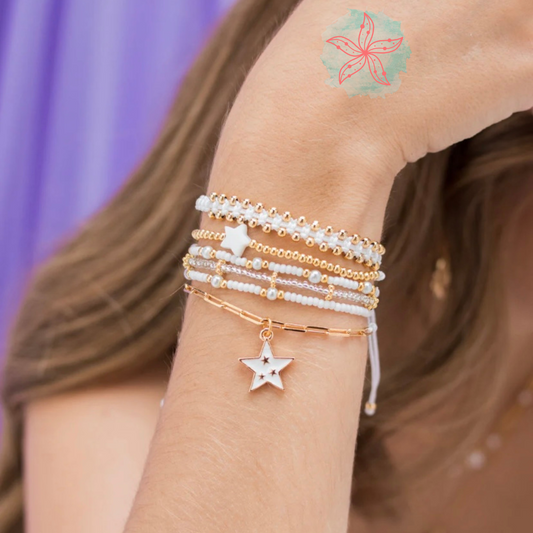 Set Pulsera Blanca Estrella